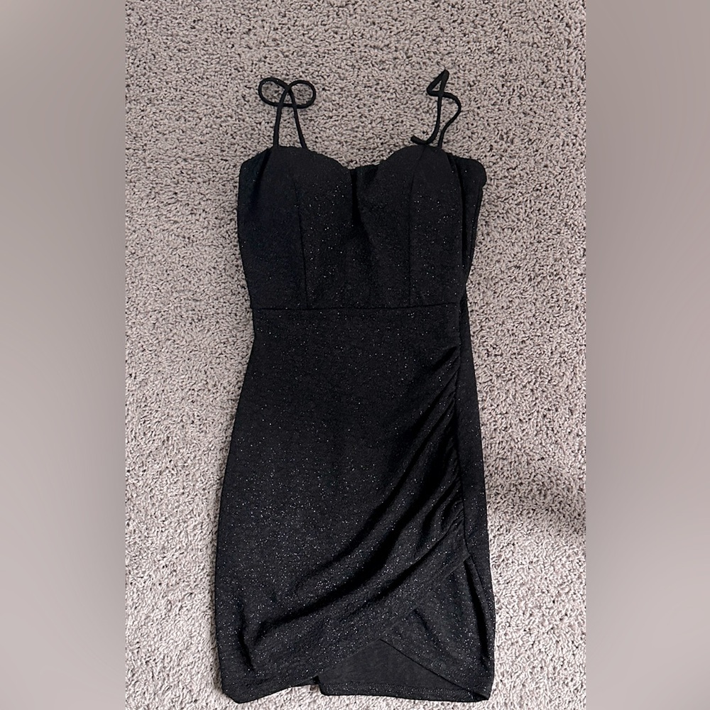 Black Glitter Party Dress
